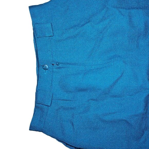 Vintage 60s Paul Stanley Pencil Skirt Womens M Wool Teal Blue Green Wiggle - Picture 4 of 7